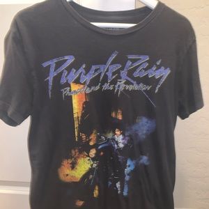 Band Tee Gray Prince Purple Rain